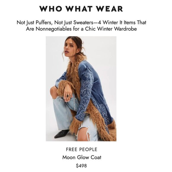 Free People Penny Lane Moon Glow Coat - Pink Brown - Picture 9 of 15